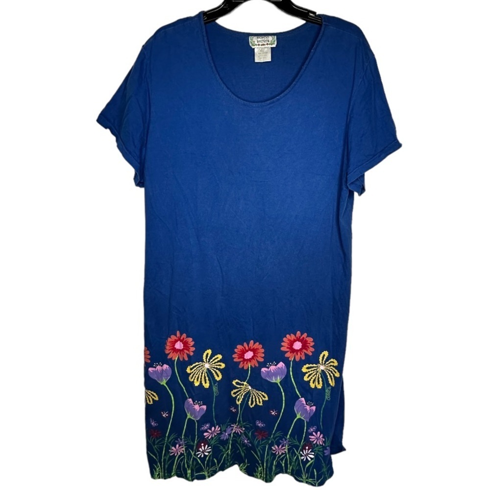 Vintage Desert Shores Blue Floral Dress